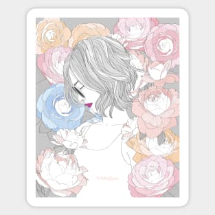 PEONIES2 Sticker